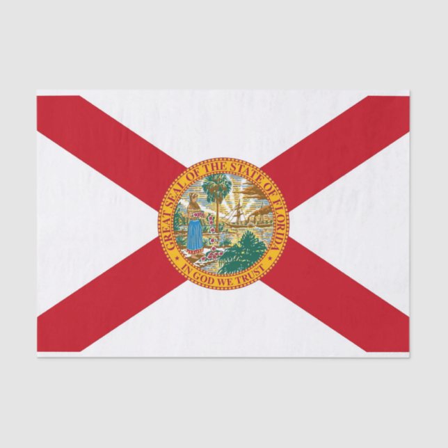 Patriotic tissue paper with flag of Florida (Front)