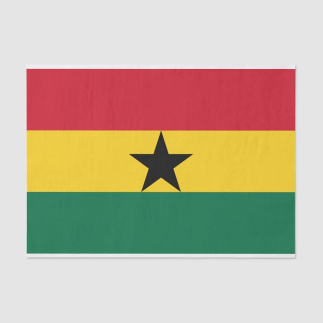 Patriotic tissue paper with flag of Ghana (Front)