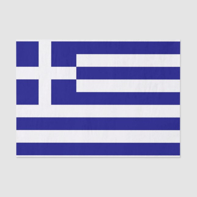 Patriotic tissue paper with flag of Greece (Front)
