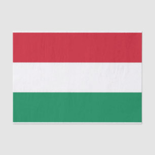 Patriotic tissue paper with flag of Hungary