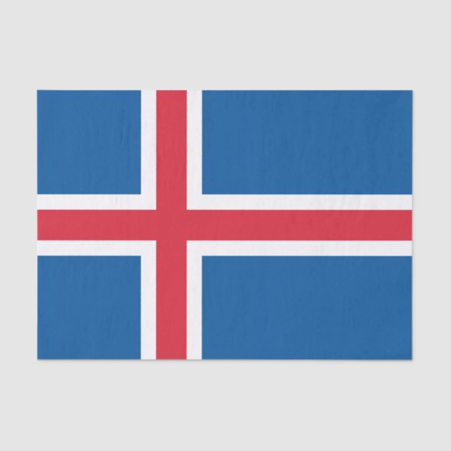 Patriotic tissue paper with flag of Iceland (Front)