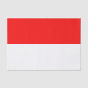 Patriotic tissue paper with flag of Indonesia
