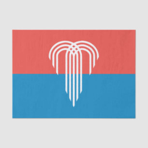 Patriotic tissue paper with flag of Kansas City