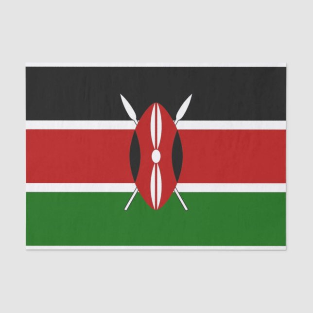 Patriotic tissue paper with flag of Kenya (Front)
