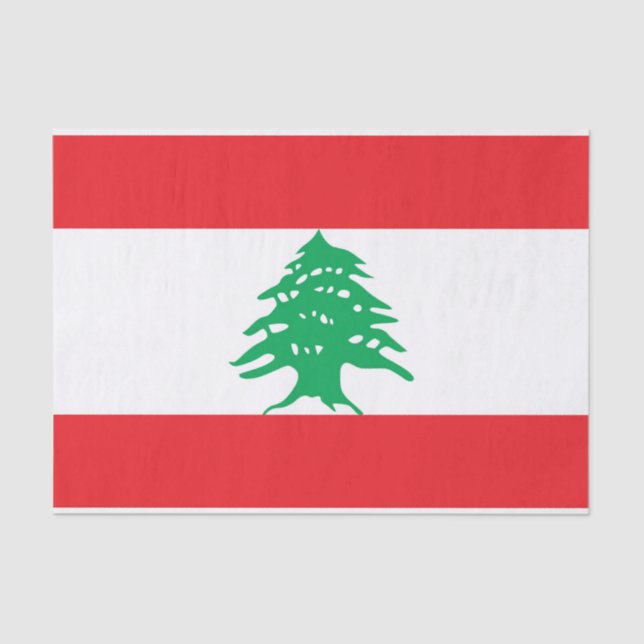 Patriotic tissue paper with flag of Lebanon (Front)