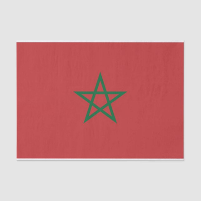 Patriotic tissue paper with flag of Morocco (Front)