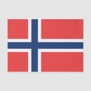Patriotic tissue paper with flag of Norway