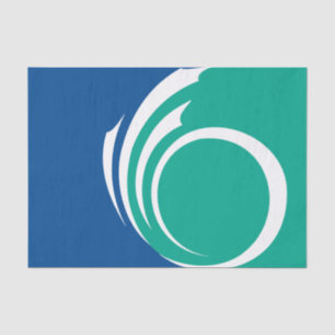 Patriotic tissue paper with flag of Ottawa, Canada