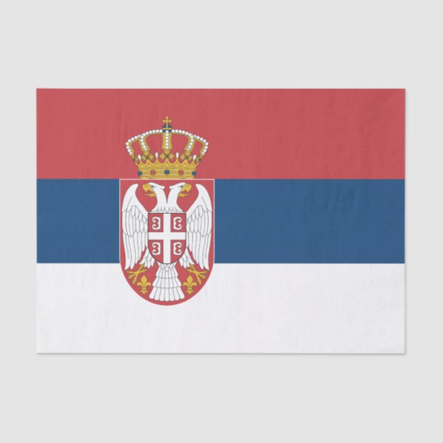 Patriotic tissue paper with flag of Serbia (Front)