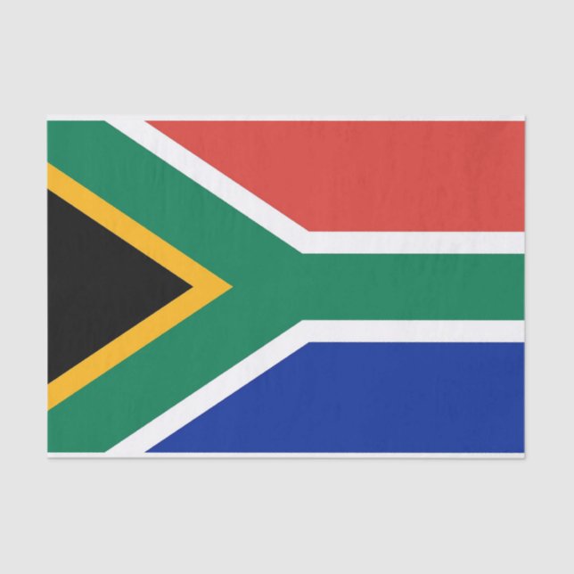 Patriotic tissue paper with flag of South Africa (Front)