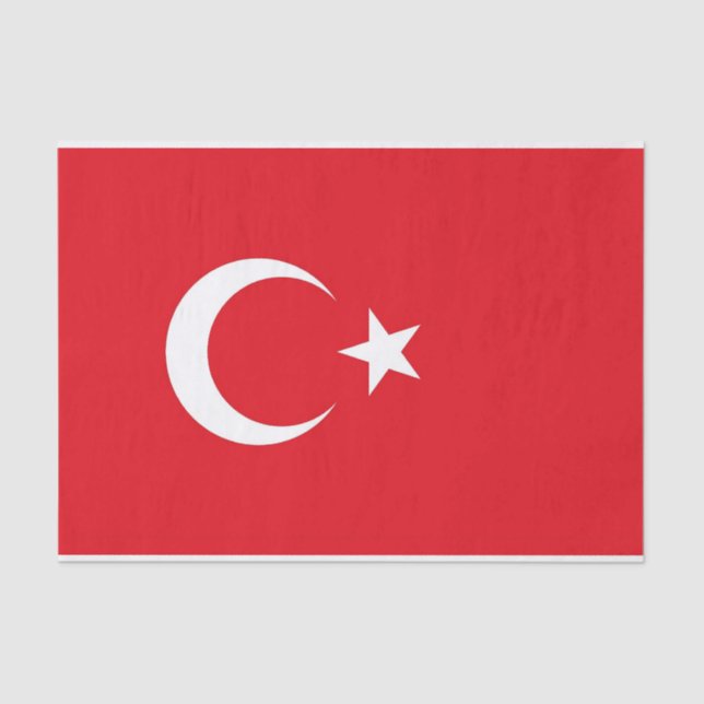Patriotic tissue paper with flag of Turkey (Front)