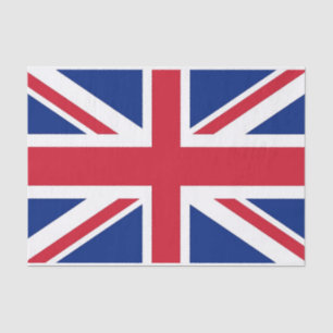Patriotic tissue paper with flag of United Kingdom