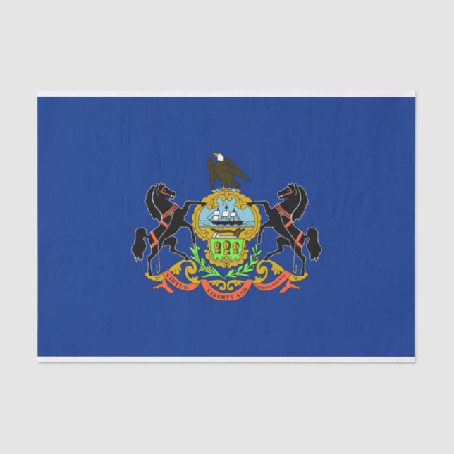 Patriotic tissue paper with flag Pennsylvania (Front)