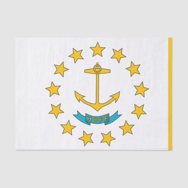 Patriotic tissue paper with flag Rhode Island (Front)