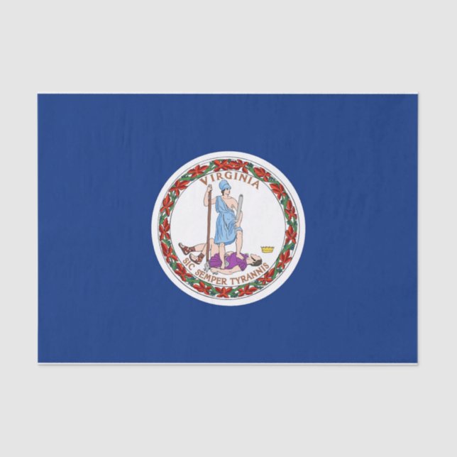 Patriotic tissue paper with flag Virginia, USA (Front)