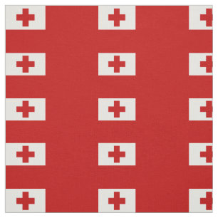 Patriotic Tonga Flag Fabric
