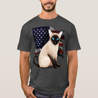 Patriotic Tonkinese Cat T-Shirt