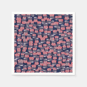 Patriotic Top Hats Napkin