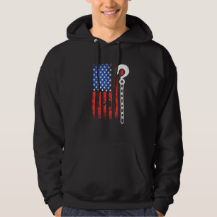 Patriotic Tow Truck Driver American Flag Yellow To Hoodie