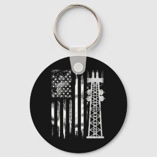 Patriotic Tower Climber Transmissionservie Climbin Key Ring