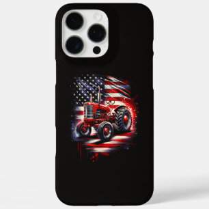 Patriotic Tractor 4th of July American Flag Farmer iPhone 16 Pro Max Case