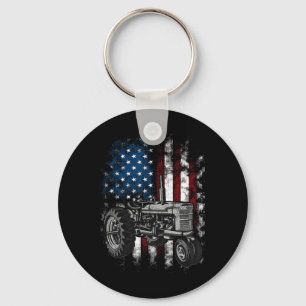 Patriotic Tractor American Flag Tractor Farm Usa F Key Ring