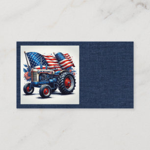 Patriotic Tractor Business Cards