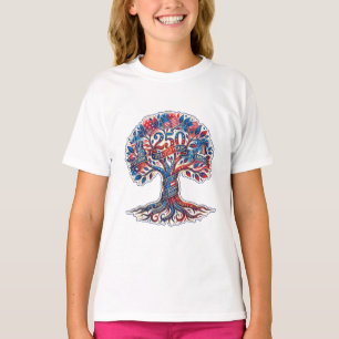 Patriotic Tree for America's 250th anniversary T-Shirt