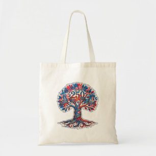 Patriotic Tree for America's 250th anniversary Tote Bag
