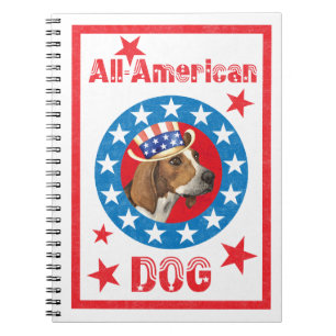 Patriotic Treeing Walker Notebook