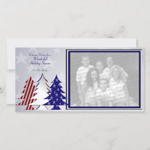 Patriotic Trees Holiday Card