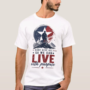 Patriotic Tribute Graphic T-Shirt Americana Style