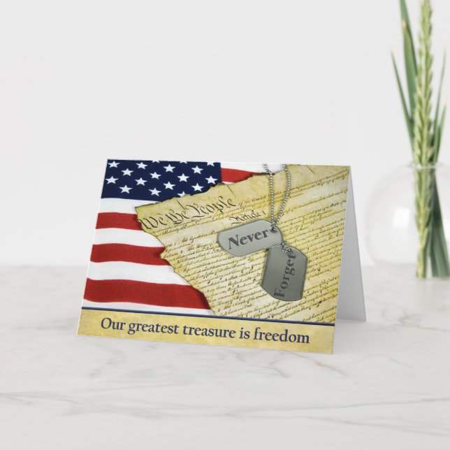 Patriotic Tribute Holiday Card (Front)