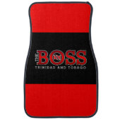Patriotic Trinidad and Tobago Flag | BOSS on BLACK Car Mat (Front)