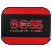 Patriotic Trinidad and Tobago Flag | BOSS on BLACK Car Mat (Rear)