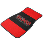 Patriotic Trinidad and Tobago Flag | BOSS on BLACK Car Mat (Angled)