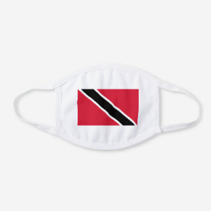 Patriotic Trinidad and Tobago Flag White Cotton Face Mask