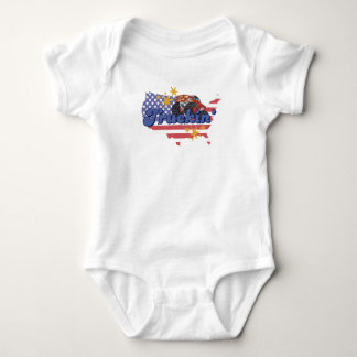 Patriotic Truckin' Baby Bodysuit