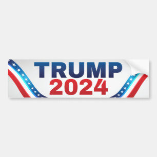 Patriotic Trump 2024 Bumper Sticker