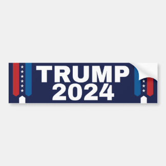 Patriotic Trump 2024 Bumper Sticker