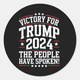 Patriotic Trump 2024 Victory Design For Supporters Classic Round Sticker