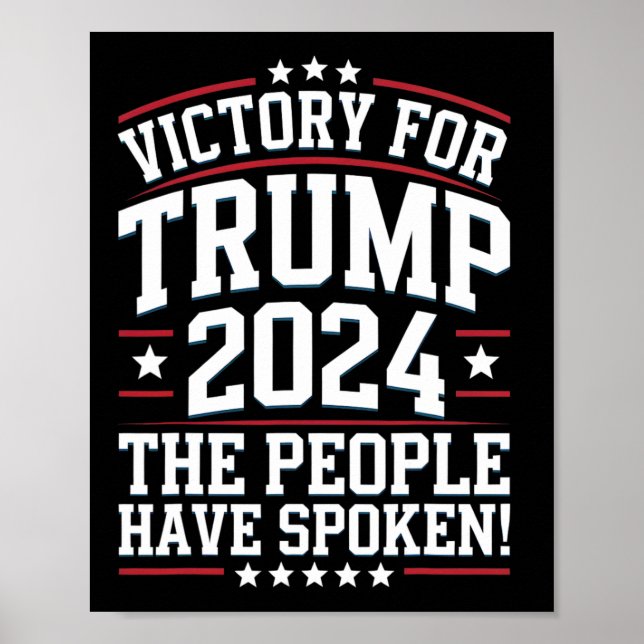 Patriotic Trump 2024 Victory Design For Supporters Poster (Front)