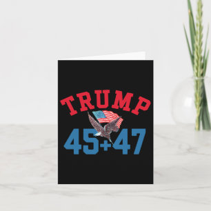 Patriotic Trump 45 And 47 Victory Winner Won Patri Card
