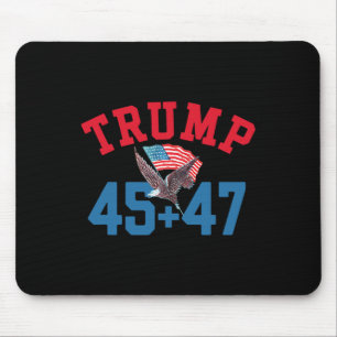 Patriotic Trump 45 And 47 Victory Winner Won Patri Mouse Pad