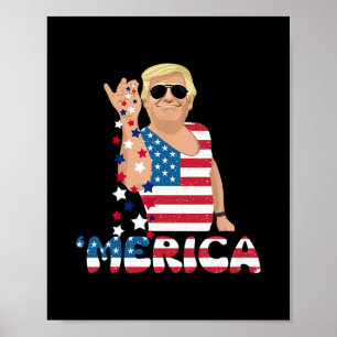 Patriotic Trump 4th Of July America Freedom Indepe Poster
