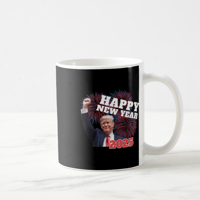 Patriotic Trump Happy New Year 2025 Conservative D Coffee Mug (Right)