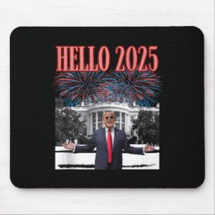 Patriotic Trump Hello 2025 New Year Eve Republican Mouse Pad