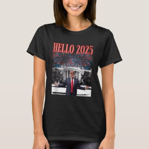 Patriotic Trump Hello 2025 New Year Eve Republican T-Shirt