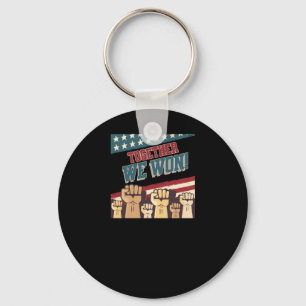 Patriotic Trump We Won Men Women Teen Kid 47 45 Key Ring