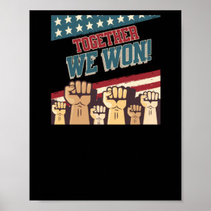 Patriotic Trump We Won Men Women Teen Kid 47 45 Poster